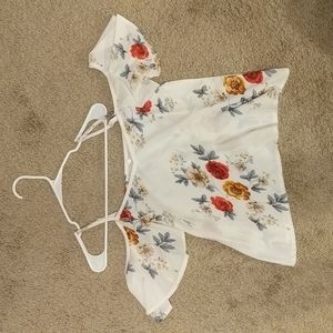 White floral top